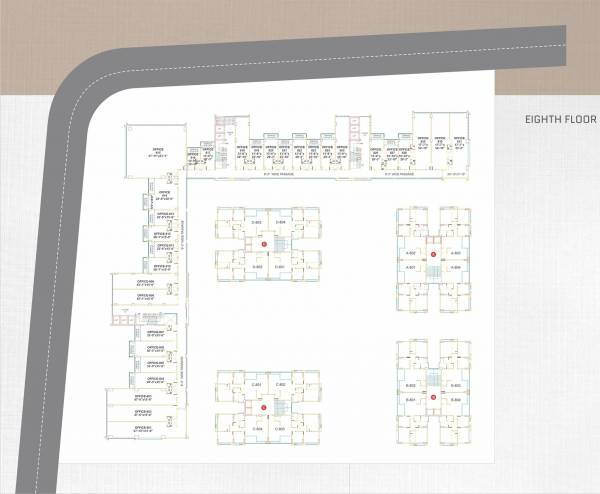  radhe-infinity Block A Cluster Plan for 8th Floor