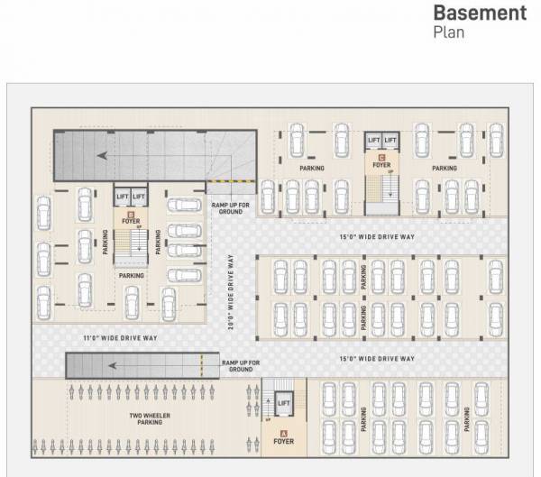  shree-ganesh-era B & C Cluster Plan For Basement Floor