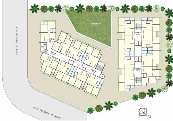  antrix A, B, C, D Cluster Plan from 1st to 7th Floor
