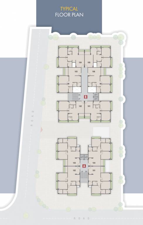  heights 1 Tower A Cluster Plan from 1st to 8th Floor