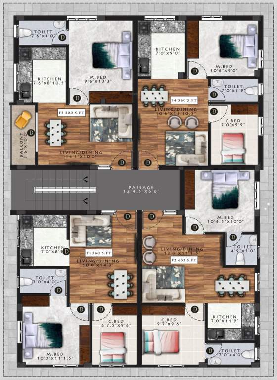  velda Velda Cluster Plan For 1st Floor