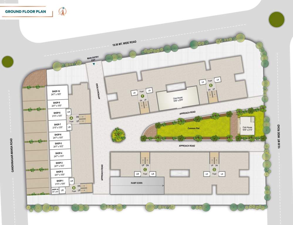  elina A, B, C, D, D, E, F Cluster Plan for ground Floor