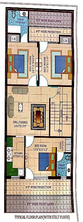  homes 8 Homes 8 Cluster Plan