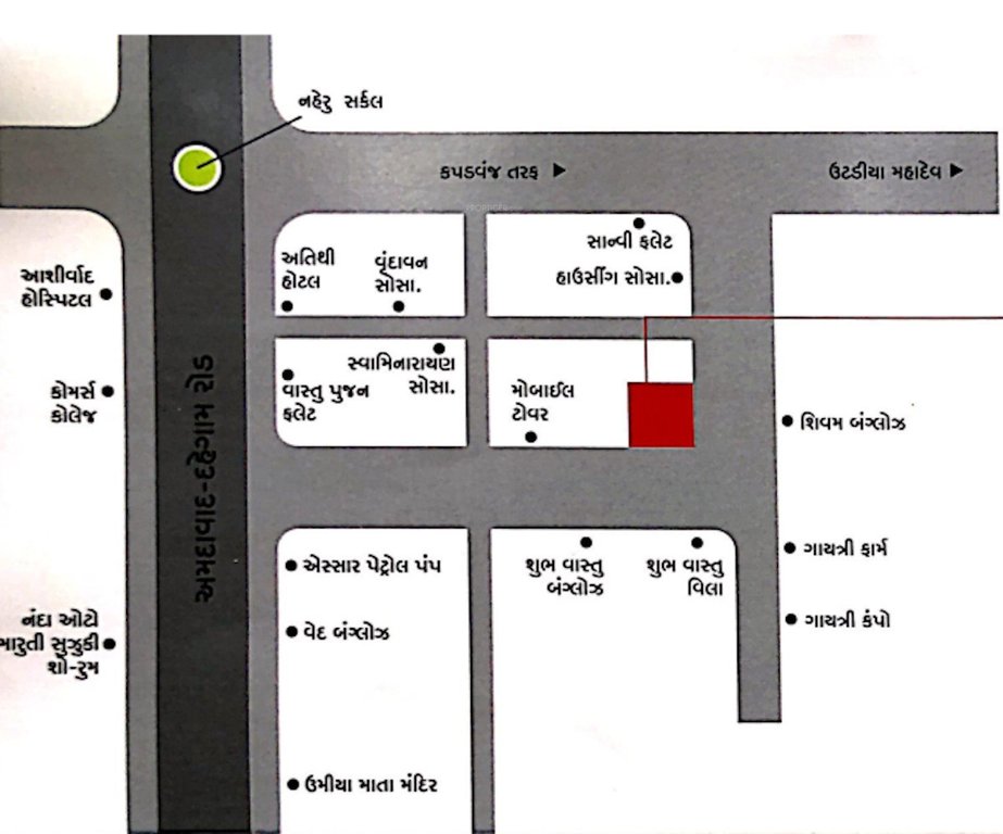  shivalay bunglows Location Plan