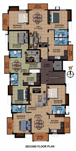  shiv Kriya Shiv Cluster Plan for 2nd Floor