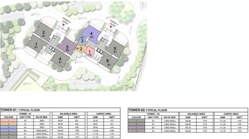 Tower 1 And Tower 2 Cluster Plan from 1st to 23th Floor waterford Tower 1 And Tower 2 Cluster Plan from 1st to 23th Floor