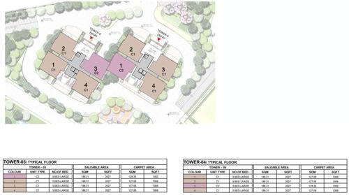 Tower 3 And Tower 4 Cluster Plan from 1st to 23th Floor waterford Tower 3 And Tower 4 Cluster Plan from 1st to 23th Floor