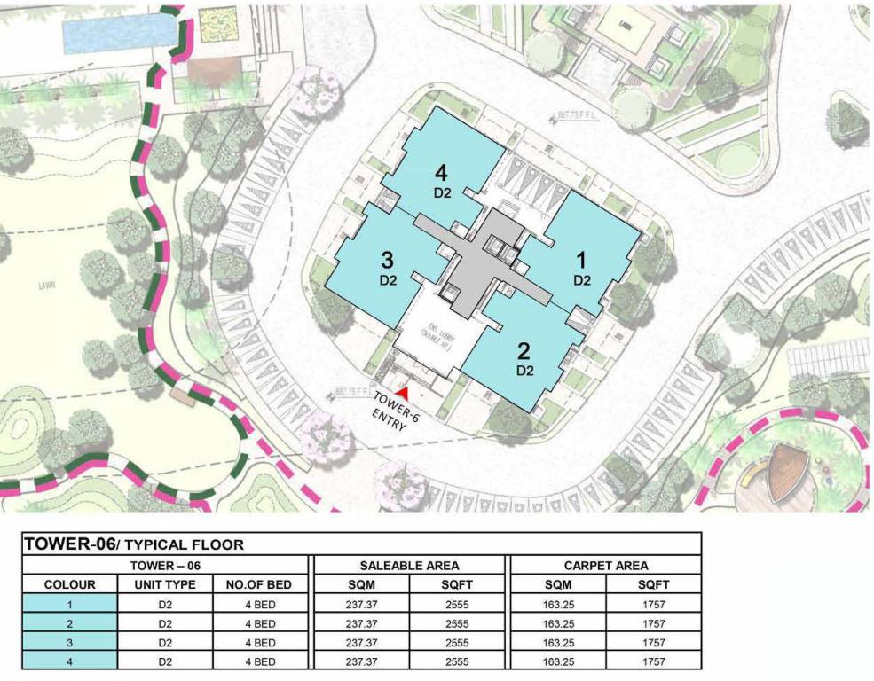 waterford Tower 6 Cluster Plan from 1st to 24th Floor