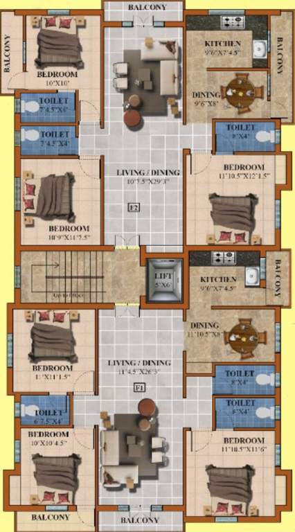  mantras as Mantras As Cluster Plan From 1st To 2nd Floor