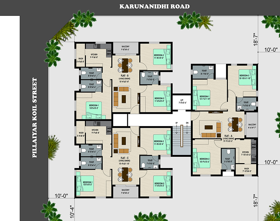  chandramohan residency Chandramohan Residency Cluster Plan For Typical Floor