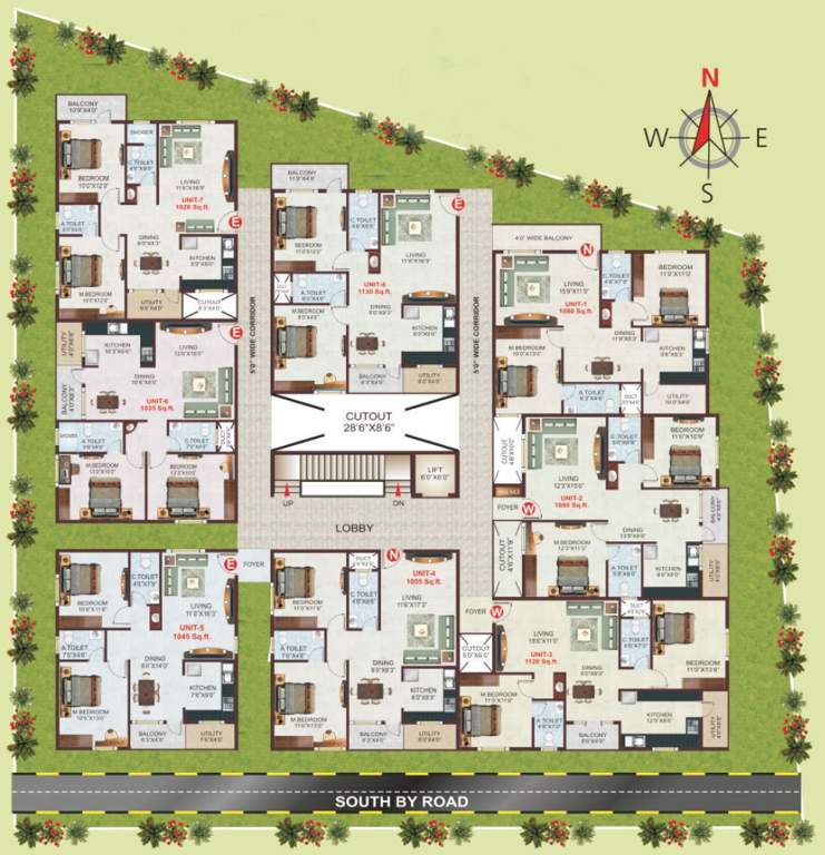  hearty homes Hearty Homes Cluster Plan from 1st to 4th Floor