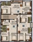 Tower B3 Cluster Plan for 1st Floor  shri-vaaru Tower B3 Cluster Plan for 1st Floor