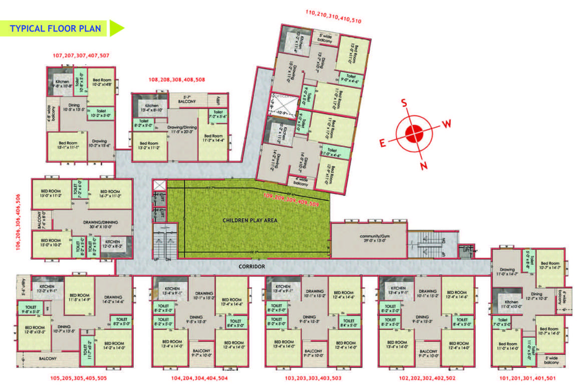  kalinga house Kalinga House Cluster Plan for Typical Floor