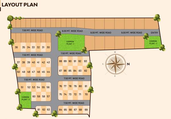 Layout Plan krupa-row-house Layout Plan
