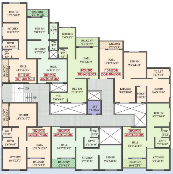  mathura-heights Cluster Plan from 1st to 5th Floor