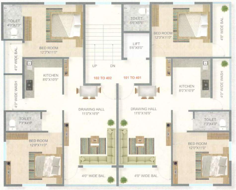  sai apartment 16 Sai Apartment 16 Cluster Plan from 1st to 4th Floor