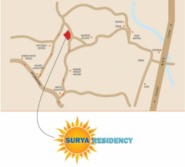 Location Plan surya-residency Location Plan
