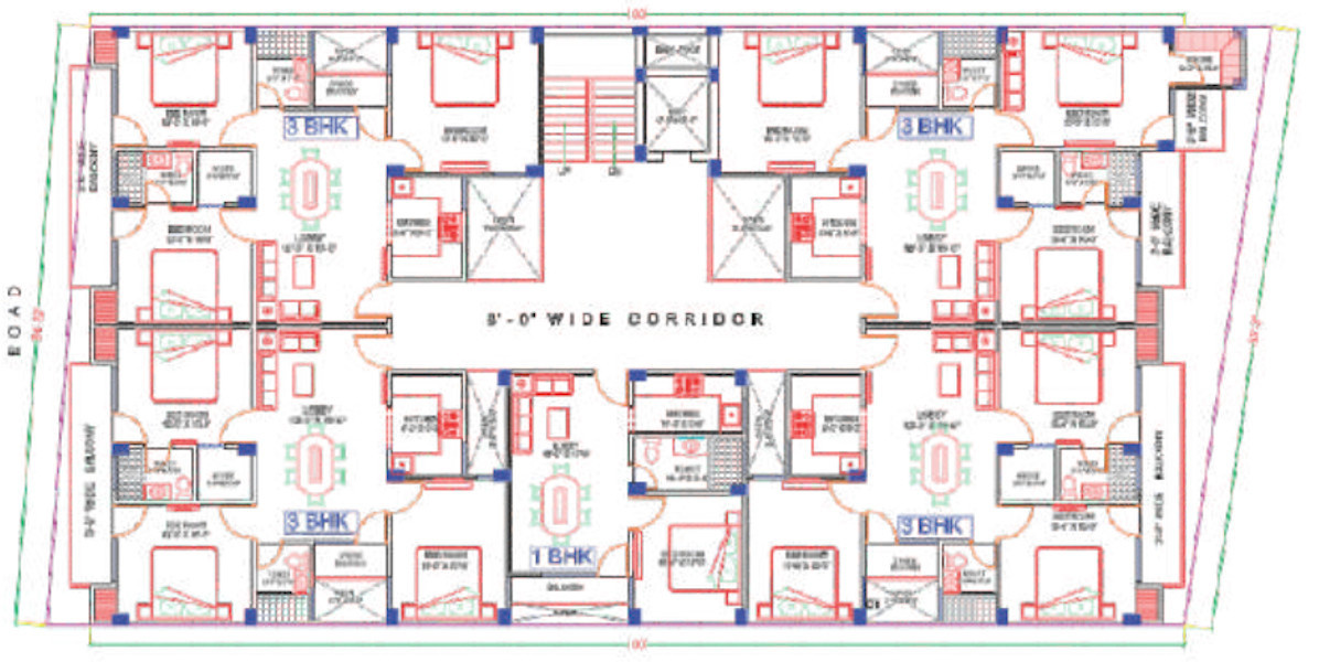 residency Residency Typical Cluster Plan From 1st To 4th Floor