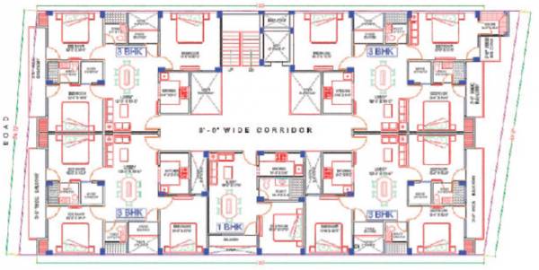Residency Typical Cluster Plan From 1st To 4th Floor residency Residency Typical Cluster Plan From 1st To 4th Floor