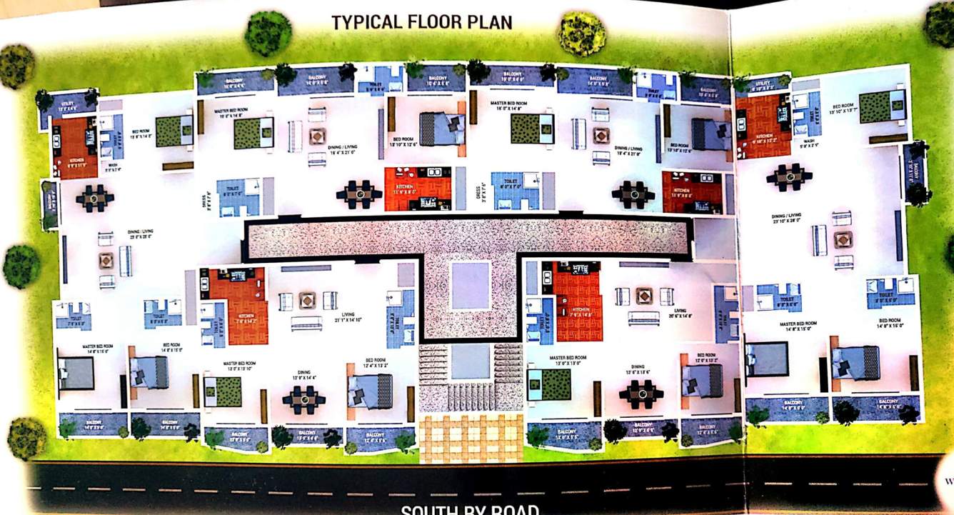  siri brindavana residency Typical Floor Plan