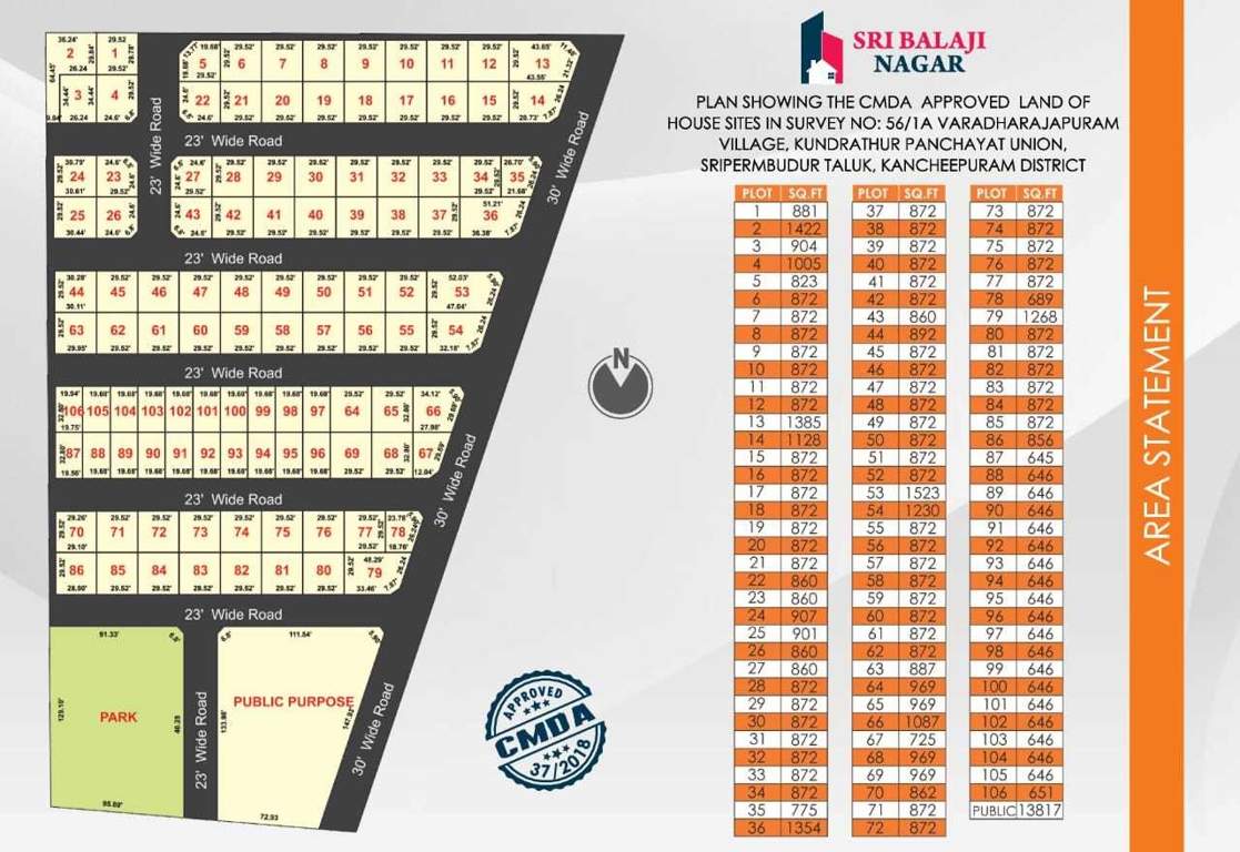  sri balaji nagar Layout Plan