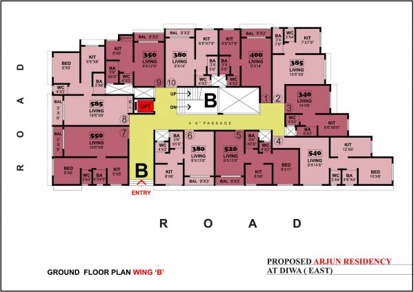  arjun-residency Wing B Cluster Plan For Ground Floor