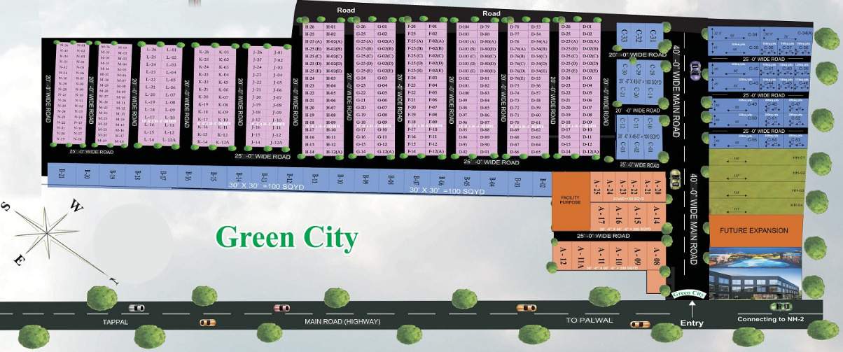  green city Layout Plan