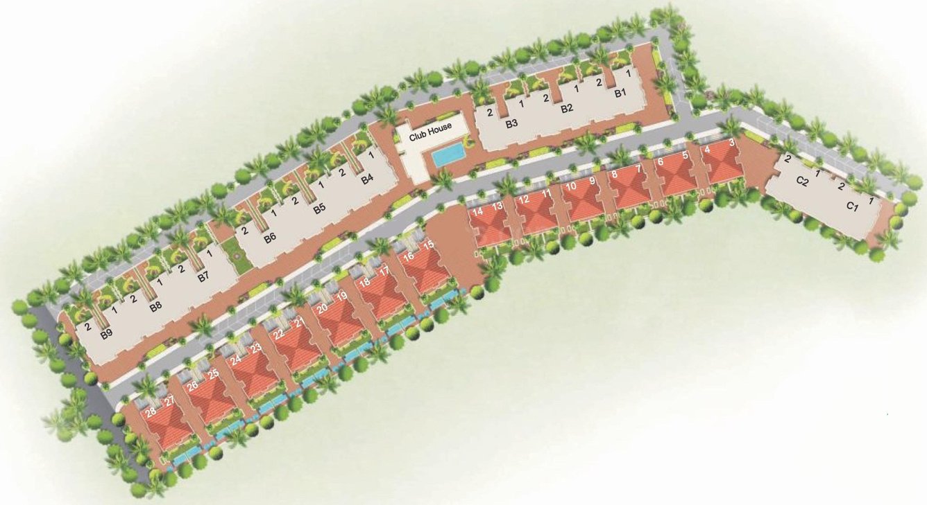  seaview villas Layout Plan