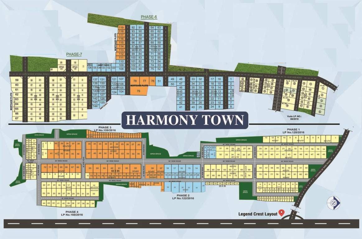 harmony town Layout Plan