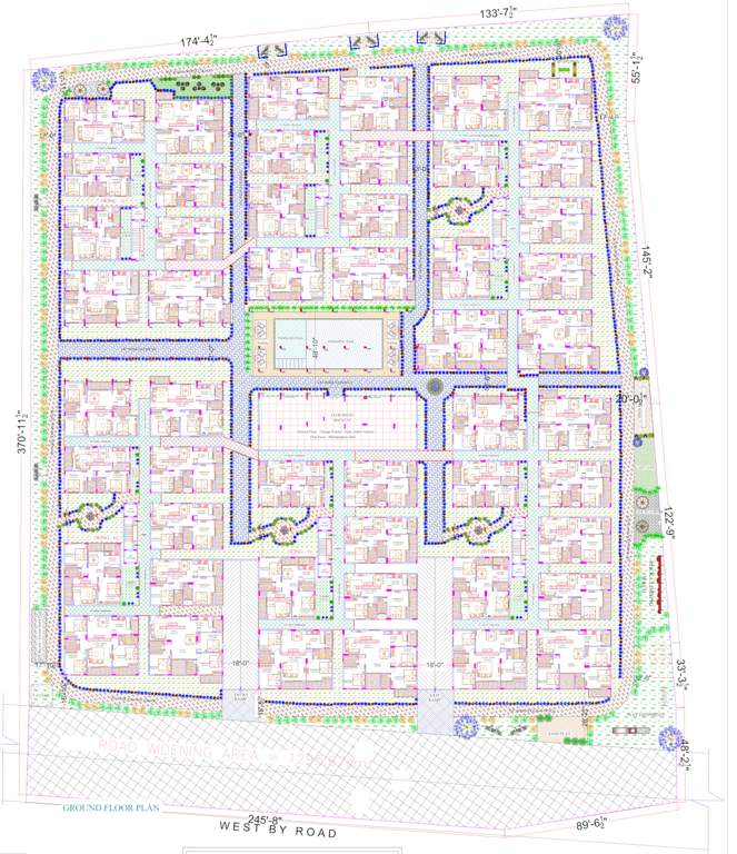  sai silicon city Wing 1 To 6 Ground Floor Plan