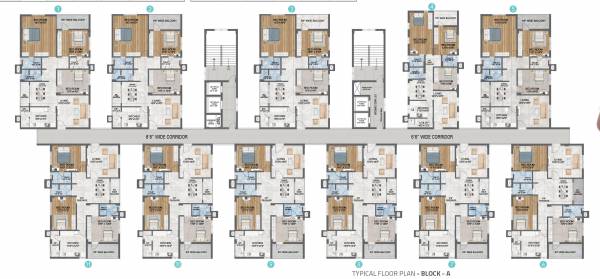  parkville Block A Typical Cluster Plan