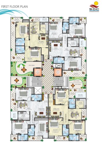  portico Portico Cluster Plan for 1st Floor