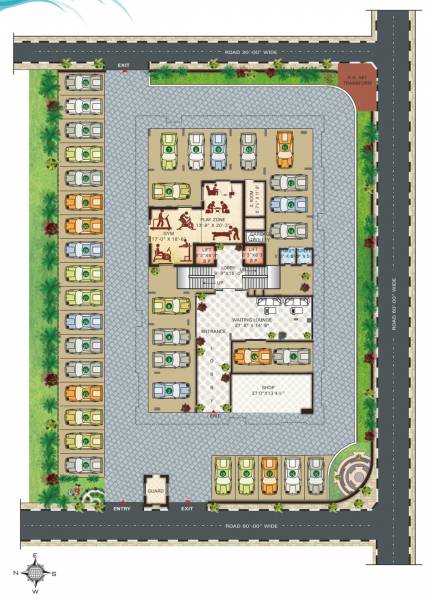 portico Portico Cluster Plan for -1th Floor