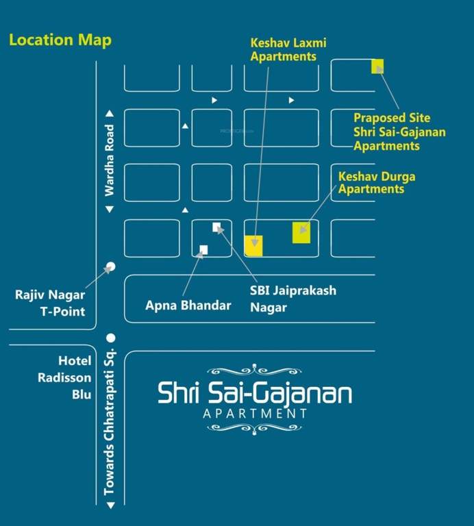 shri sai gajanan apartment Location Plan