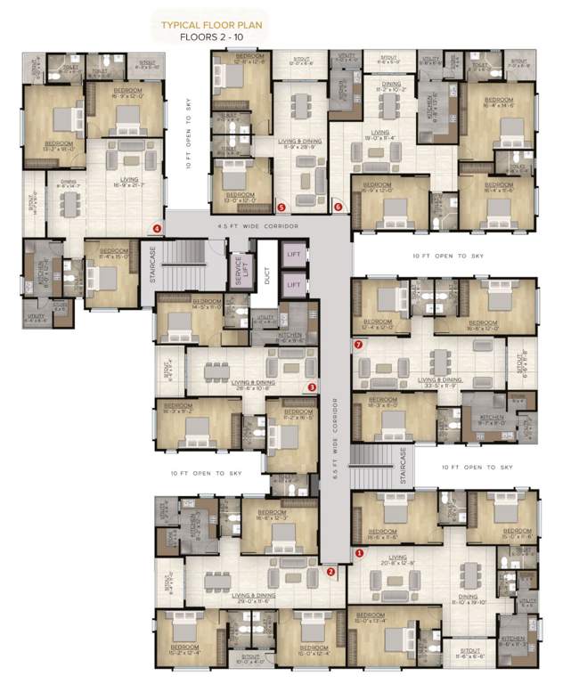  fern heights Fern Heights Cluster Plan from 2nd to 10th Floor