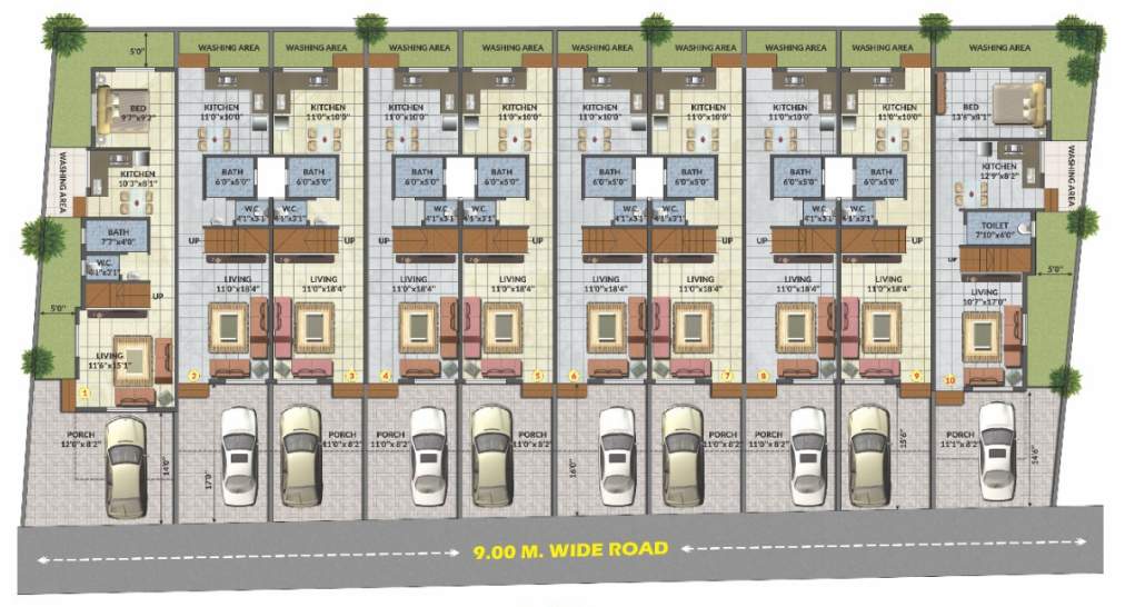  govinda row bunglows Cluster Plan