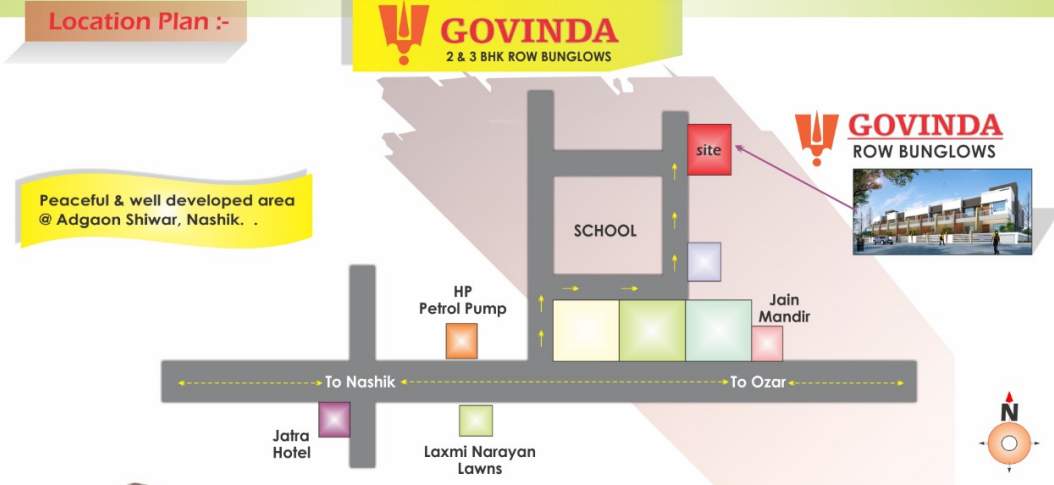  govinda row bunglows Location Plan