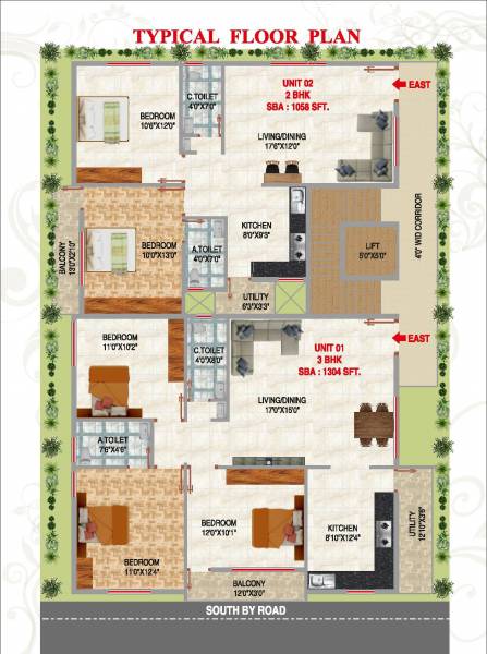  pride SLV Pride Cluster Plan For Typical  Floor