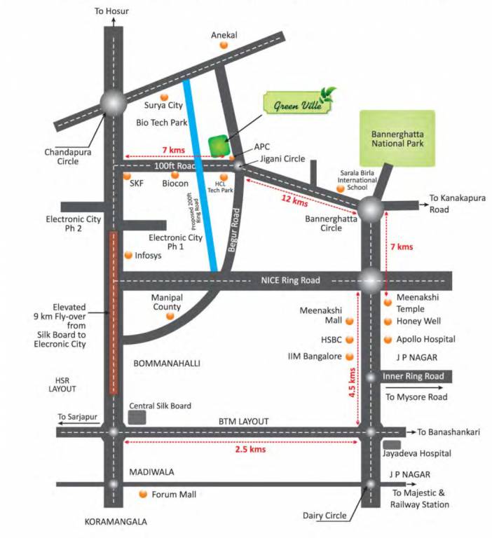  green ville Location Plan
