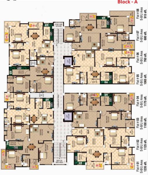  pm-city Typical Floor Plan Of Block A 