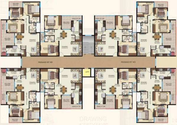 Cluster Plan Block B From 1st To 4th Floor prime Cluster Plan Block B From 1st To 4th Floor