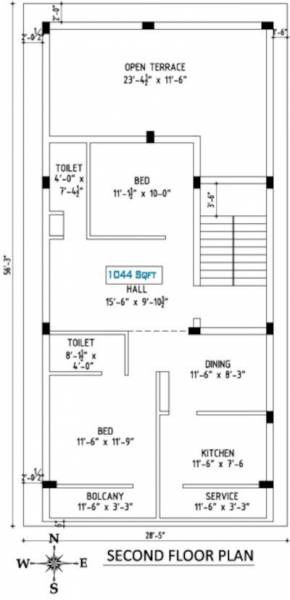  sai-baba Block A And Block B Cluster Plan for 2nd Floor