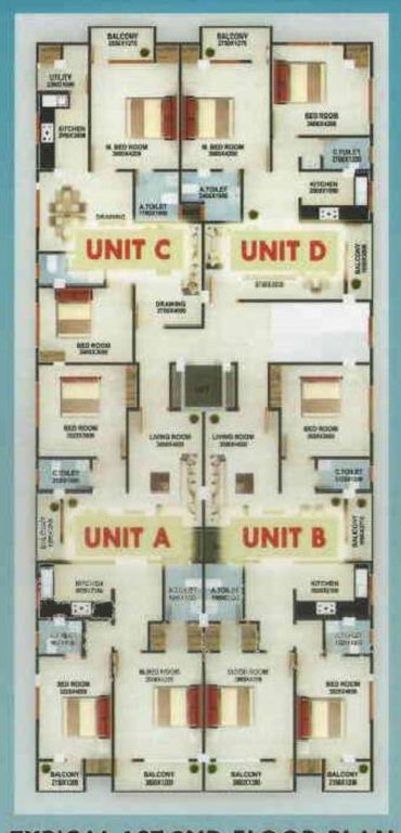  prime atmosphere Typical Cluster Plan From 1st To 2nd Floor