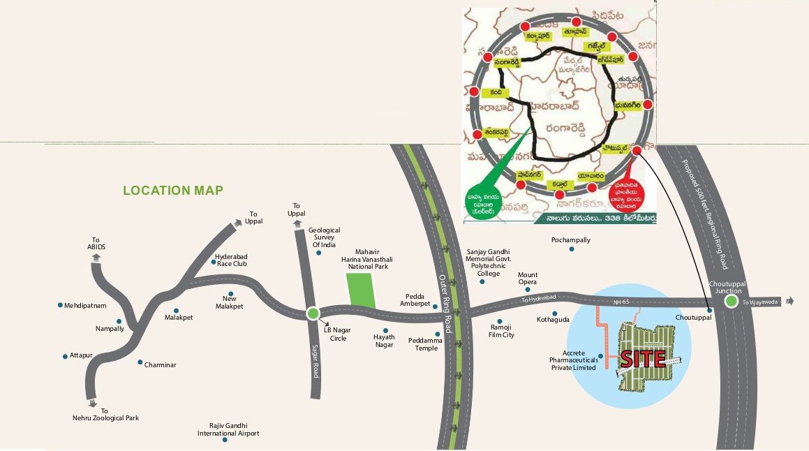  model colony Location Plan