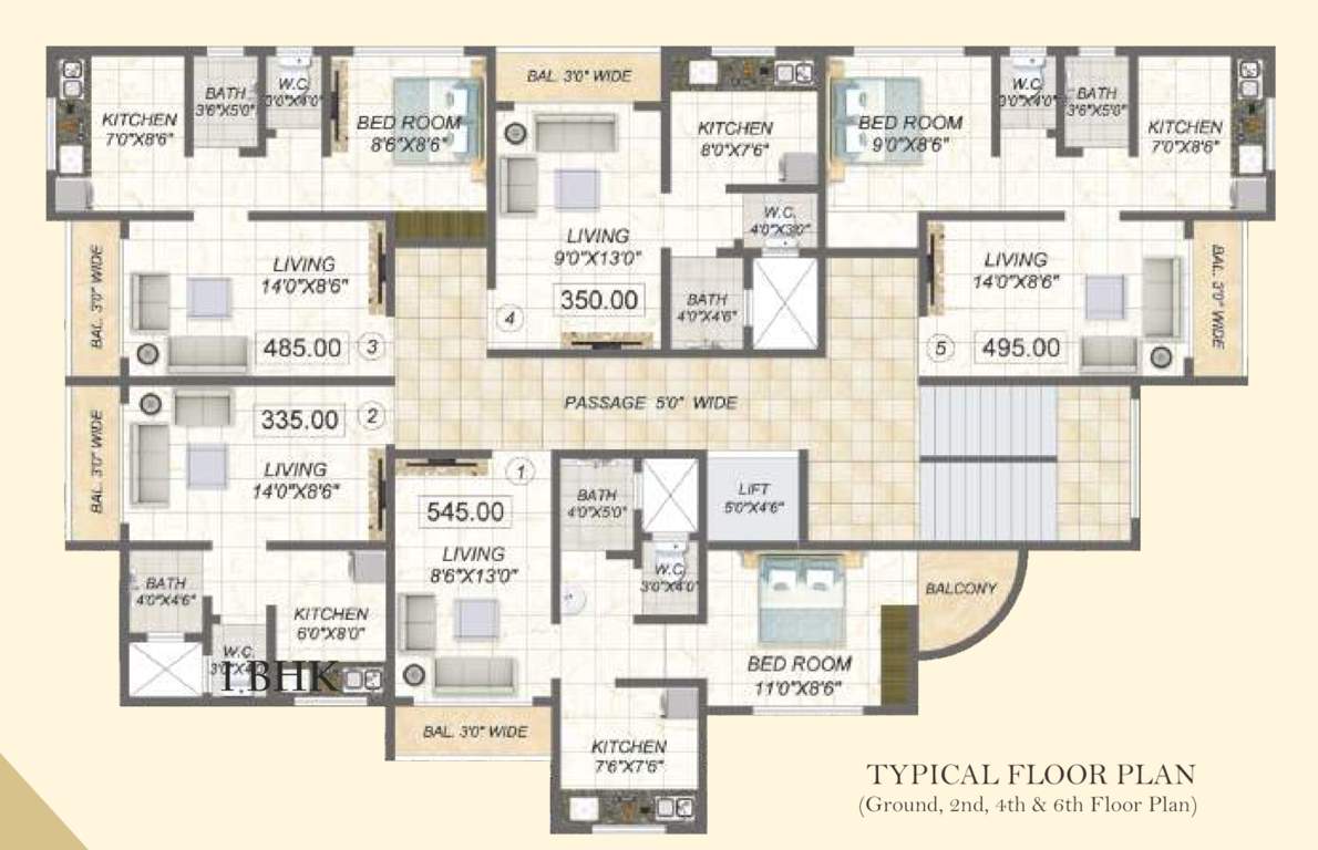  kailash paradise Kailash Paradise Even 2, 4 And 6 Floor Plan