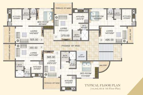  kailash-paradise Kailash Paradise Odd 1, 3, 5 And 7 Floor Plan