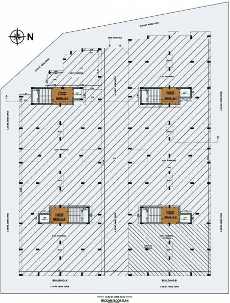Wing A1, A1, A2, B1 And B2 Cluster Plan for ground Floor royals Wing A1, A1, A2, B1 And B2 Cluster Plan for ground Floor