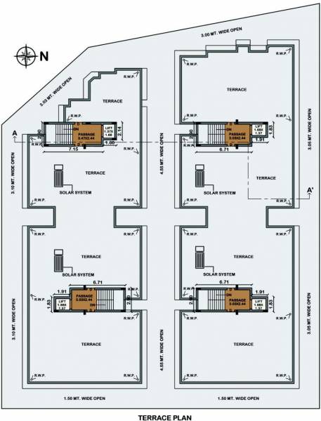 Wing A1, A1, A2, B1 And B2 Terrace Cluster Plan royals Wing A1, A1, A2, B1 And B2 Terrace Cluster Plan