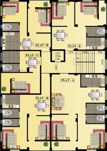  kuntala-apartment Typical Floor Plan Of  Kuntala Apartment from 3rd to 4th Floor