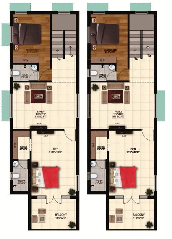  tulip and lotus Cluster Plan for 1st Floor